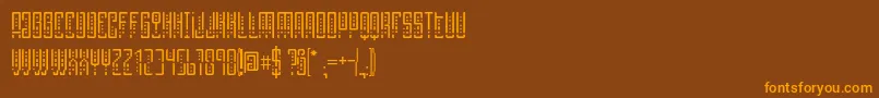 SelknamUnicase Font – Orange Fonts on Brown Background