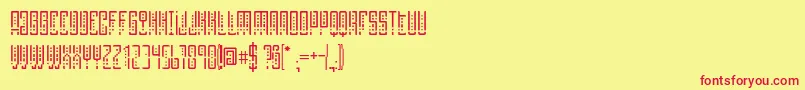 SelknamUnicase Font – Red Fonts on Yellow Background