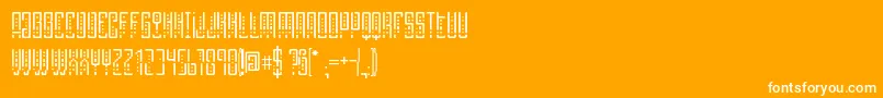 SelknamUnicase Font – White Fonts on Orange Background