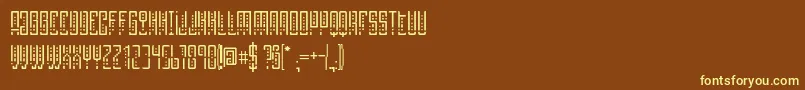 SelknamUnicase Font – Yellow Fonts on Brown Background