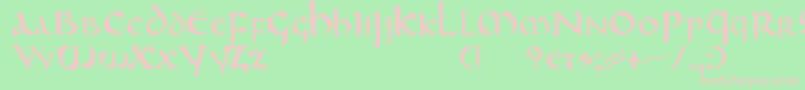 DeRePublica Font – Pink Fonts on Green Background