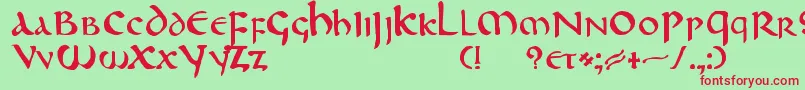 DeRePublica Font – Red Fonts on Green Background