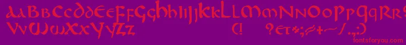 DeRePublica Font – Red Fonts on Purple Background