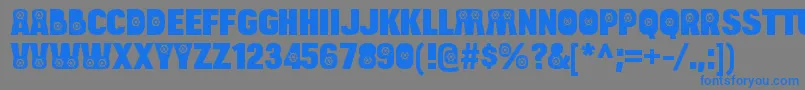 BulltoadboatRegular Font – Blue Fonts on Gray Background