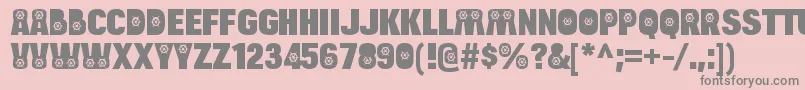 BulltoadboatRegular Font – Gray Fonts on Pink Background