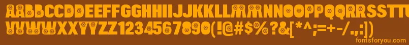 BulltoadboatRegular Font – Orange Fonts on Brown Background
