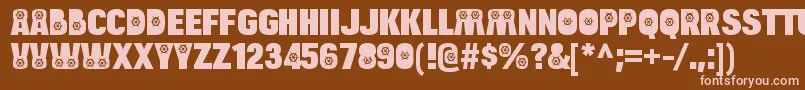 Police BulltoadboatRegular – polices roses sur fond brun