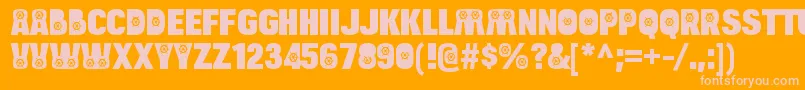 Police BulltoadboatRegular – polices roses sur fond orange