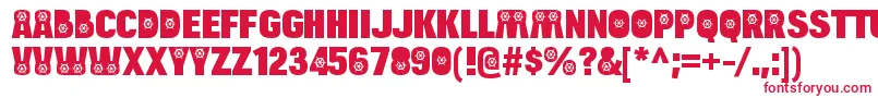 BulltoadboatRegular Font – Red Fonts on White Background