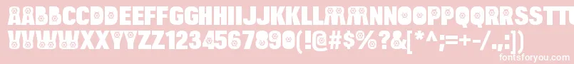 BulltoadboatRegular Font – White Fonts on Pink Background