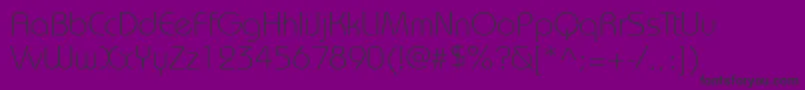 Bauhauslightctt Font – Black Fonts on Purple Background