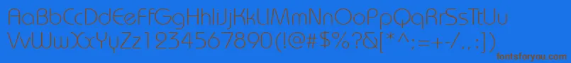 Bauhauslightctt Font – Brown Fonts on Blue Background