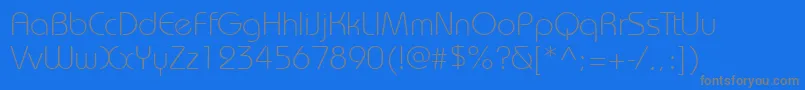 Bauhauslightctt Font – Gray Fonts on Blue Background