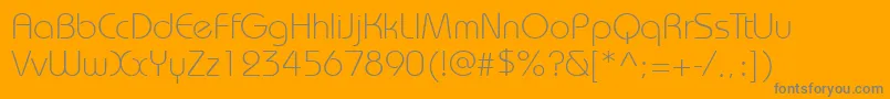 Bauhauslightctt Font – Gray Fonts on Orange Background