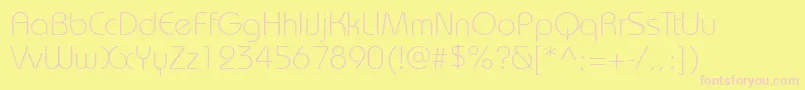 Bauhauslightctt Font – Pink Fonts on Yellow Background