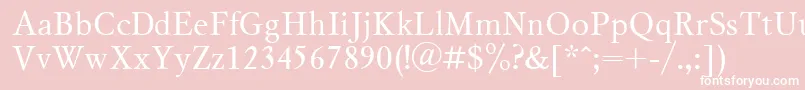 Mysl1 Font – White Fonts on Pink Background