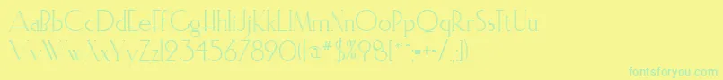 ElisiainlineRegular Font – Green Fonts on Yellow Background