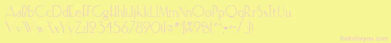 ElisiainlineRegular Font – Pink Fonts on Yellow Background