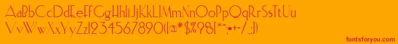ElisiainlineRegular Font – Red Fonts on Orange Background