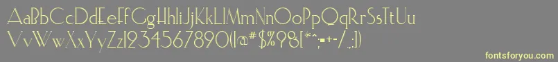 ElisiainlineRegular-Schriftart – Gelbe Schriften auf grauem Hintergrund