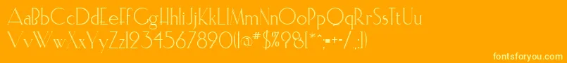 フォントElisiainlineRegular – オレンジの背景に黄色の文字