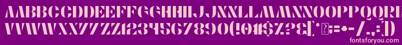 Stencylette Font – Pink Fonts on Purple Background