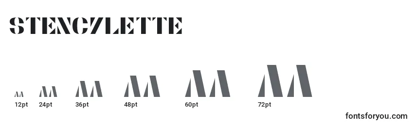 Stencylette Font Sizes