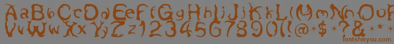 Antlers Font – Brown Fonts on Gray Background