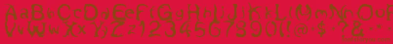 Antlers Font – Brown Fonts on Red Background