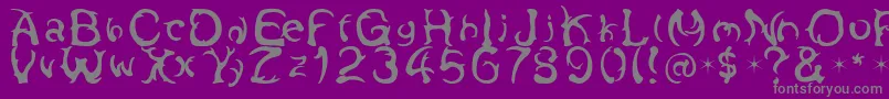 Antlers Font – Gray Fonts on Purple Background
