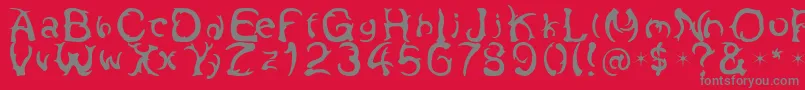 Antlers Font – Gray Fonts on Red Background