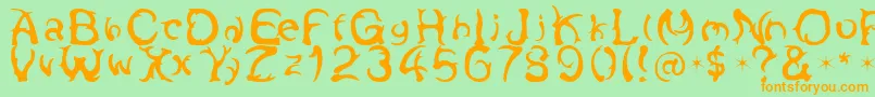 Antlers Font – Orange Fonts on Green Background