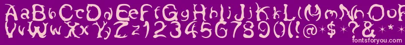 Antlers Font – Pink Fonts on Purple Background