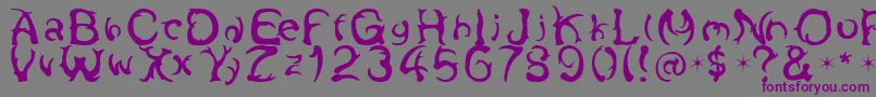 Antlers Font – Purple Fonts on Gray Background