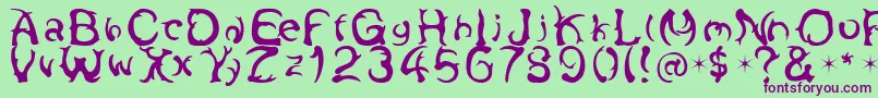 Antlers Font – Purple Fonts on Green Background