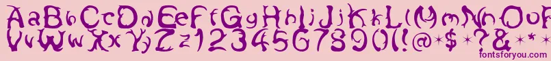 Antlers Font – Purple Fonts on Pink Background