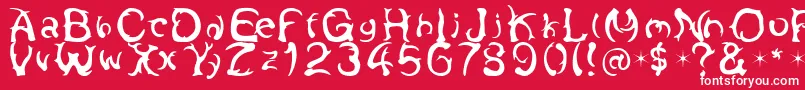 Antlers Font – White Fonts on Red Background