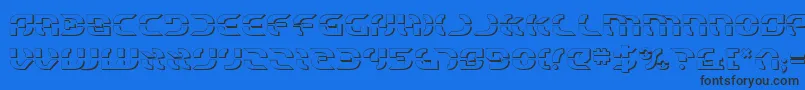 StarfighterShadow Font – Black Fonts on Blue Background