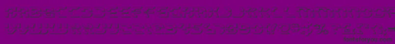 StarfighterShadow-Schriftart – Schwarze Schriften auf violettem Hintergrund