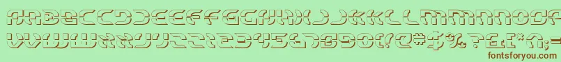 StarfighterShadow Font – Brown Fonts on Green Background