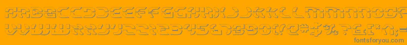 フォントStarfighterShadow – オレンジの背景に灰色の文字