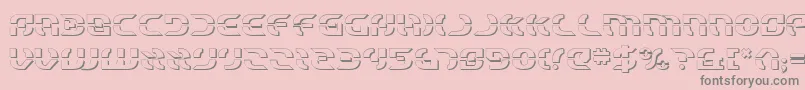 フォントStarfighterShadow – ピンクの背景に灰色の文字