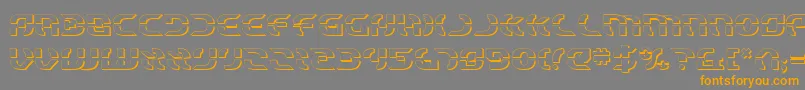 StarfighterShadow Font – Orange Fonts on Gray Background