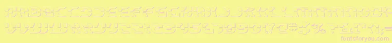 StarfighterShadow Font – Pink Fonts on Yellow Background