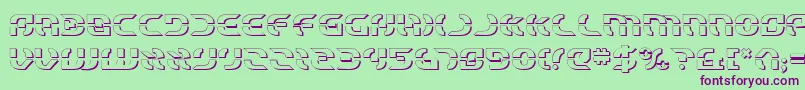 StarfighterShadow Font – Purple Fonts on Green Background