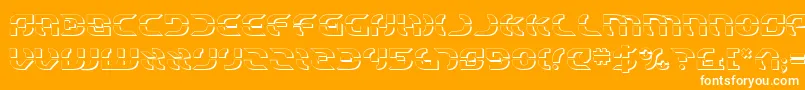 Saiba mais sobre a fonte StarfighterShadow Fonte StarfighterShadow – fontes brancas em um fundo laranja