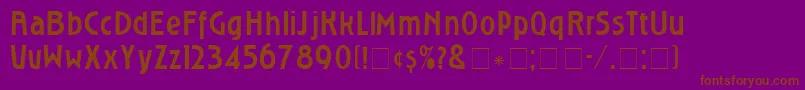 Roslyn Font – Brown Fonts on Purple Background