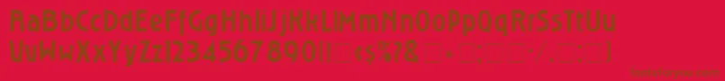 Roslyn Font – Brown Fonts on Red Background