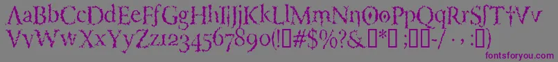Porcupineroman Font – Purple Fonts on Gray Background