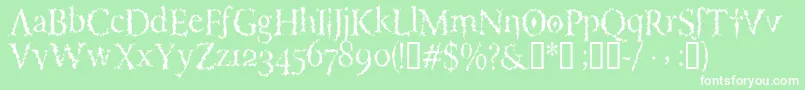 Porcupineroman Font – White Fonts on Green Background